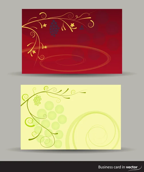 Wine cards in two versions — Stock Vector