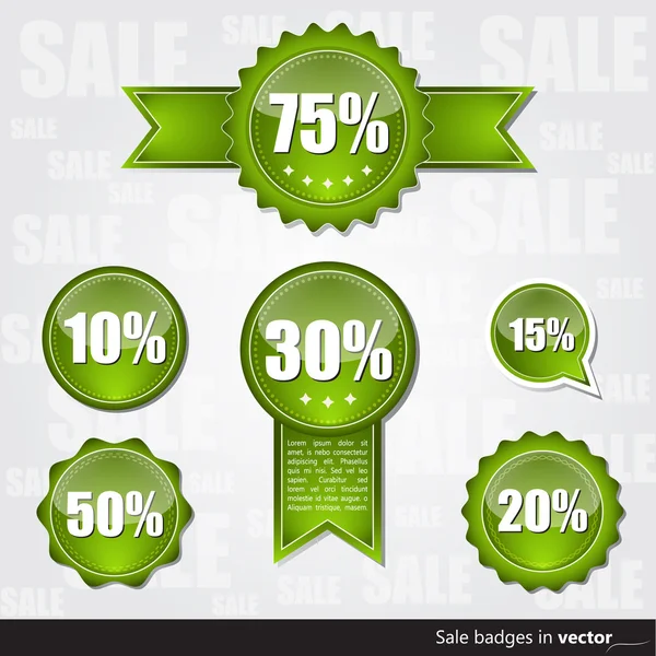 Збірка зелених значків продажу Стоковий вектор