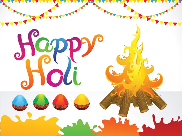 Résumé Happy Holi background — Image vectorielle