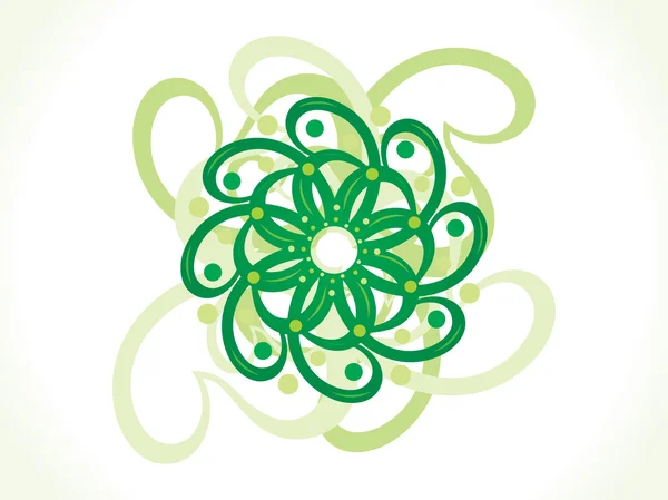 Abstracto artístico verde floral explosión — Vector de stock