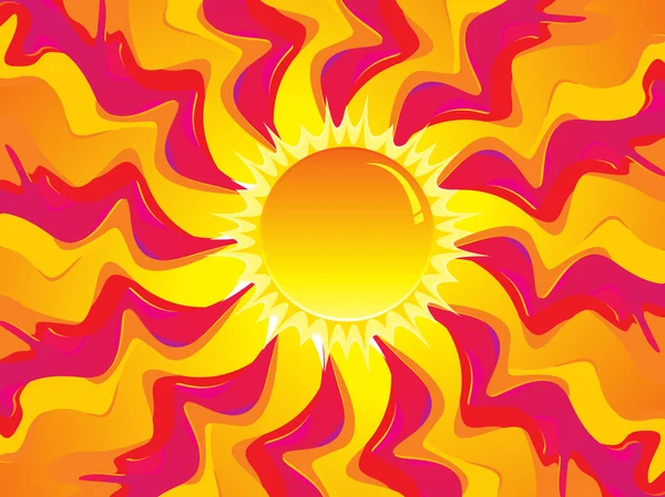 Αφηρημένη καλλιτεχνική ζεστό καλοκαίρι — Διανυσματικό Αρχείο
