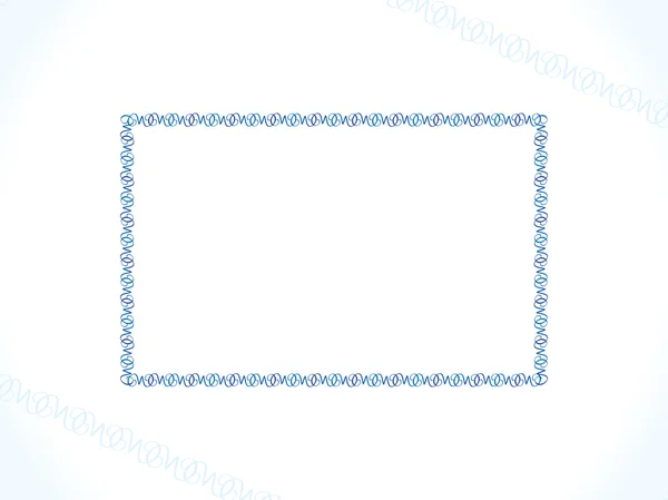 Abstract artistic blank blue border — Stock Vector