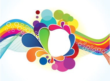 soyut sanat renkli dalga patlayabilir