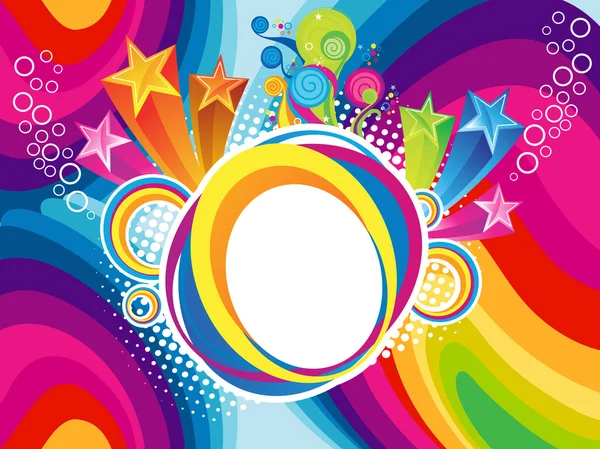 Arco iris abstracto explotar fondo — Vector de stock