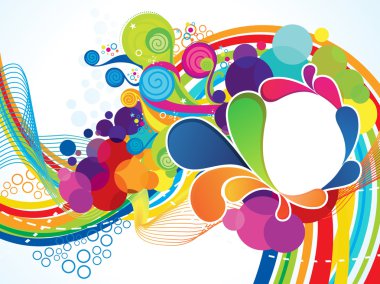 soyut sanat renkli çiçek patlayabilir