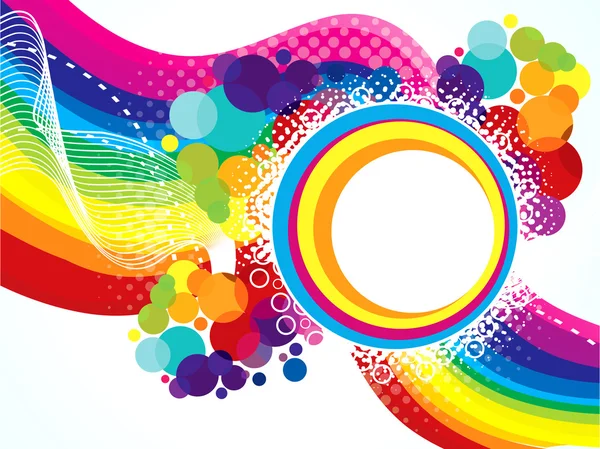 Abstrakt konstnärliga färgglada rainbow explodera — Stock vektor