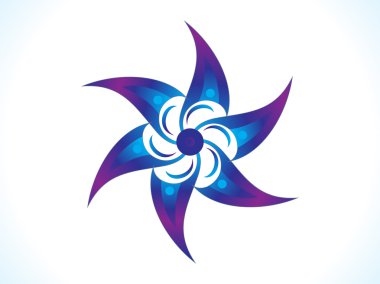 soyut sanat mavi çiçek