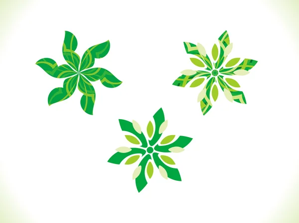 Artistic green floral shapes — Stock Vector