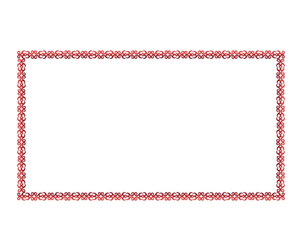 Abstrakt Künstlerisch Kreativ Rot Floralen Rand Vektor Illustration — Stockvektor