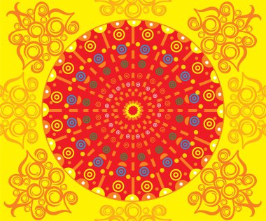 Sanatsal yaratıcı Kızıl Hindistan kutlama çiçeği arkaplan vektörü illüstrasyonu