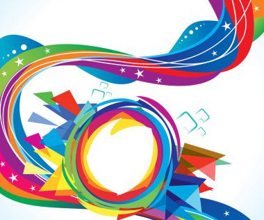 Soyut sanatsal yaratıcı dalga patlama vektör çizimi