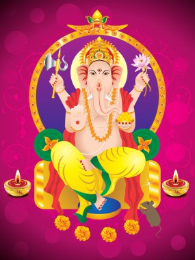 soyut sanat ganesha arka plan