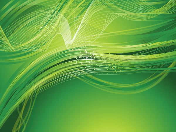 Abstrakte künstlerische grüne Hintergrund Welle — Stockvektor