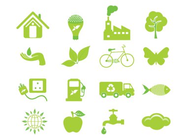 birden çok eco simgesi soyut 