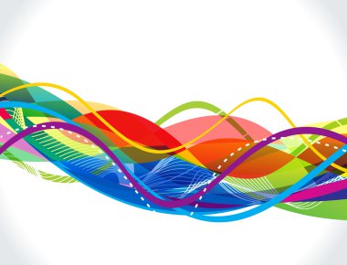 abstract colorful line wave background clipart