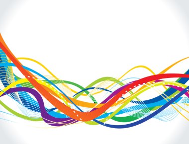 soyut renkli gökkuşağı dalga geçmiş 