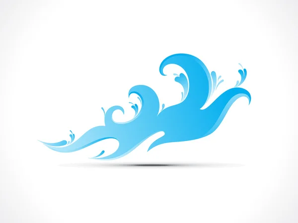 Abstraktes Wasserwellen-Splash-Symbol — Stockvektor