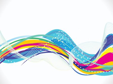 soyut renkli gökkuşağı dalga geçmiş