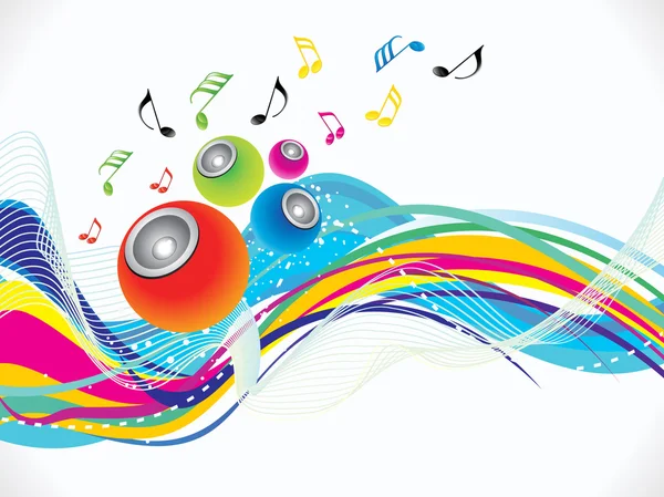 Résumé fond de vague musicale colorée — Image vectorielle