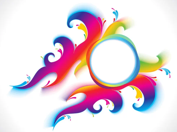 Abstrato colorido arco-íris artístico círculo fundo —  Vetores de Stock