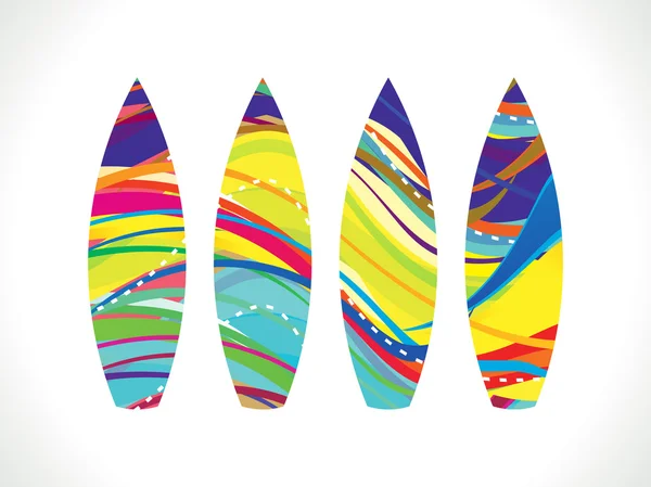 Tabla de surf arco iris colorido abstracto — Vector de stock