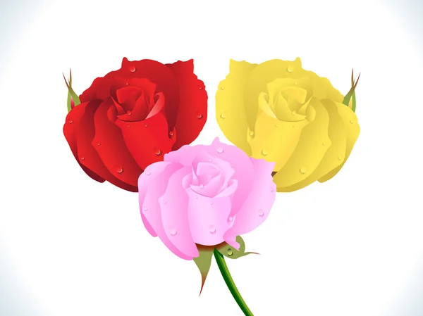 Абстрактна художня деталізована різнокольорова троянда — стоковий вектор