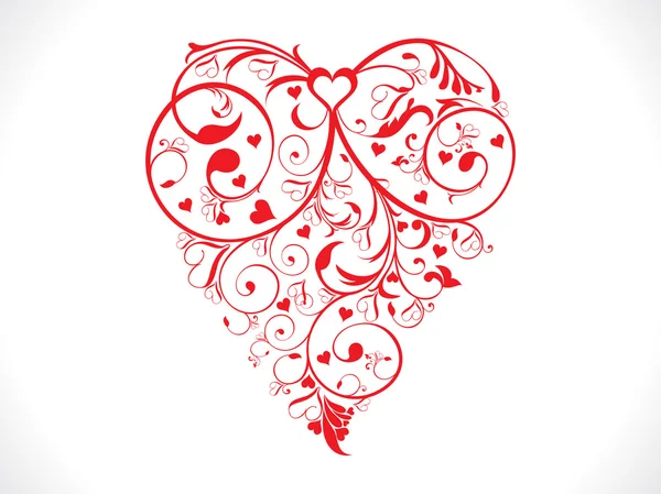 Абстрактний художній червоний валентинний серцевий фон — стоковий вектор