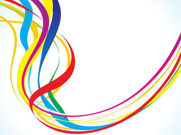 abstract rainbow curving wave