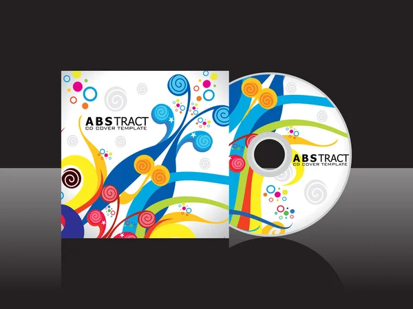 Abstract artistic cd cover template — Stock Vector