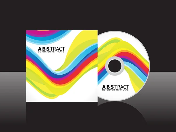 Abstracte artistieke kleurrijke cd voorbladsjabloon — Stockvector