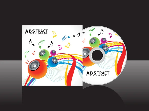 Abstracte artistieke muzikale cd voorbladsjabloon — Stockvector