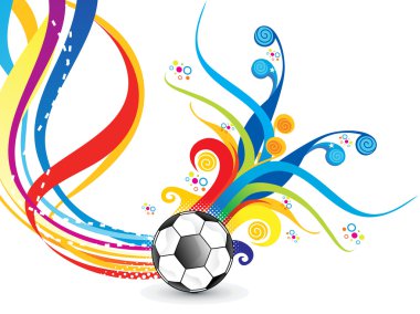 soyut sanat renkli futbol patlayabilir