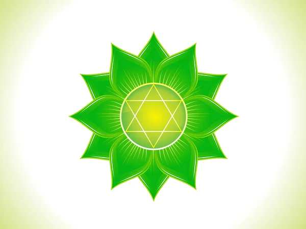 Chakra del corazón detallado — Vector de stock