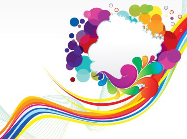 abstract colorful wave explode  clipart