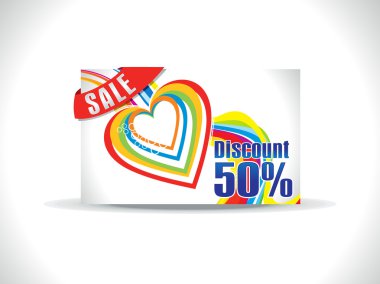 artistic colorful love discount card
