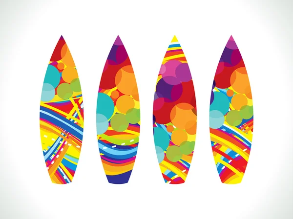 Abstract colorful surf board — Stock Vector