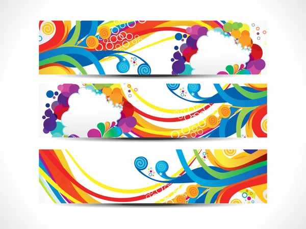 Banners web coloridos artísticos abstractos — Vector de stock