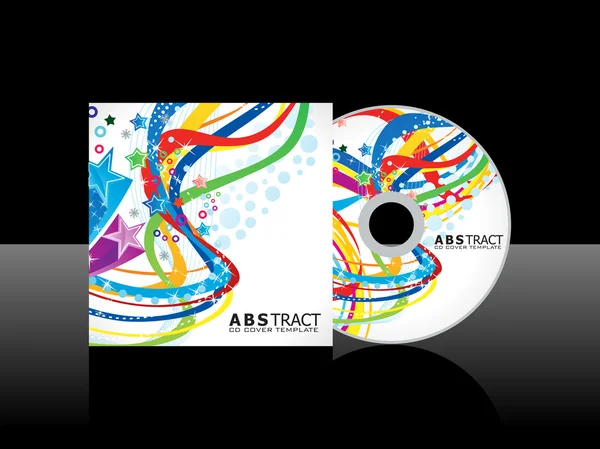 Plantilla de cd colorido abstracto — Archivo Imágenes Vectoriales