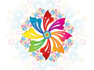 soyut sanat renkli çiçek arka plan