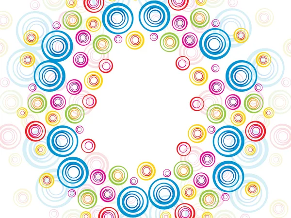 抽象的なカラフルな芸術的な虹の輪 — ストックベクタ