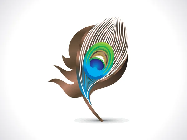 Abstracte artistieke peacock feather — Stockvector