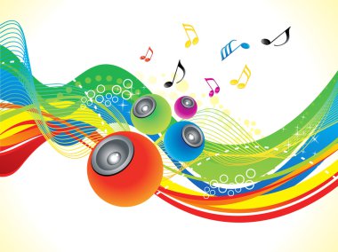 soyut sanat renkli müzik dalgası