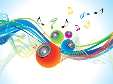 sanatsal renkli müzik dalga arka plan