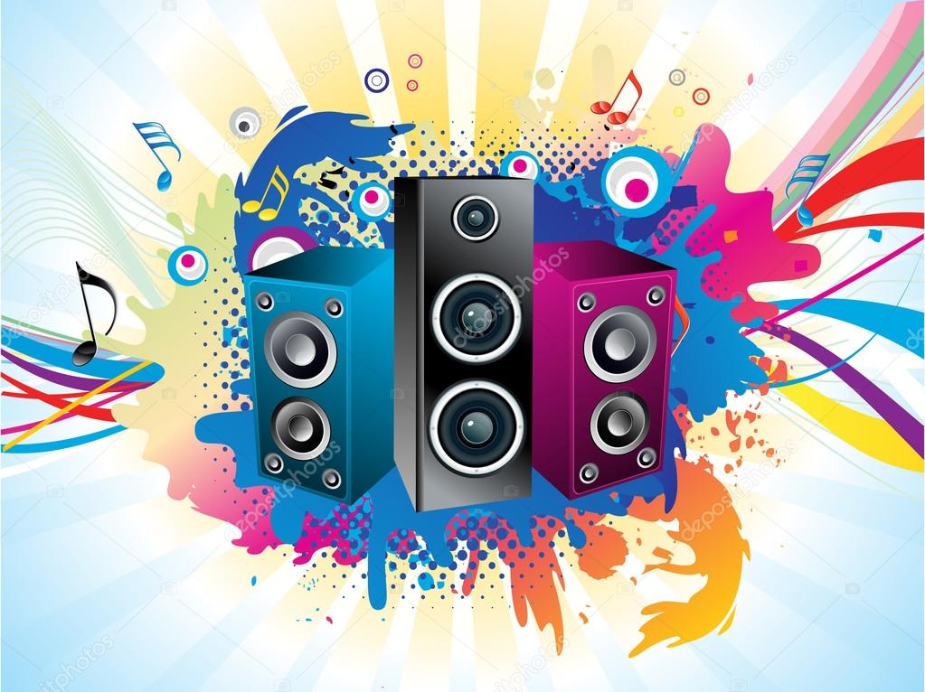 abstract artistic colorful music background