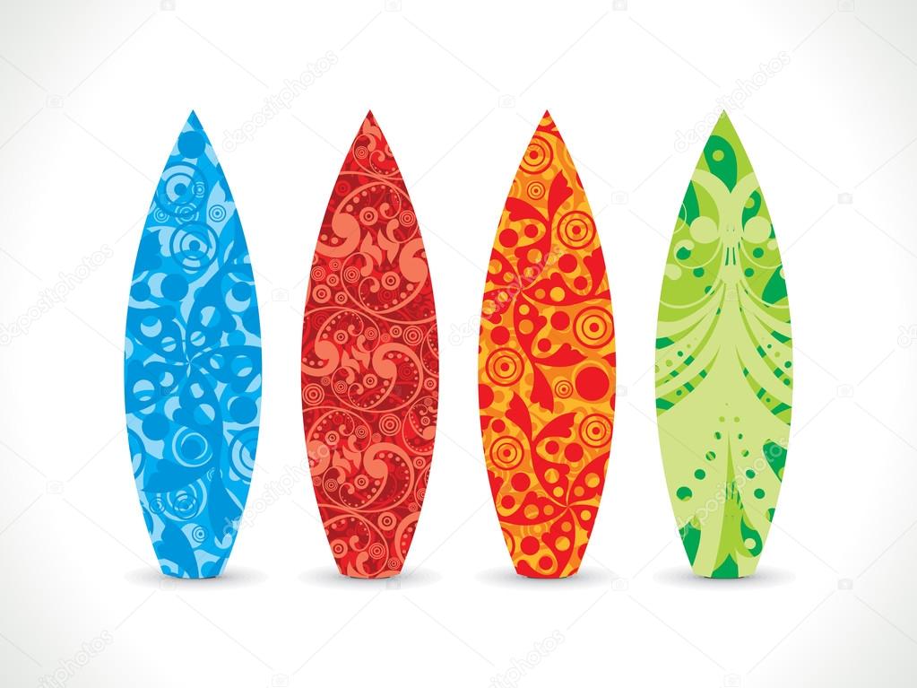 abstract artistic colorful surf board
