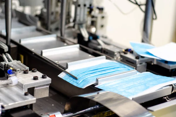 Máquina Para Hacer Máscaras Faciales Médicas Línea Producción Máscara — Foto de Stock