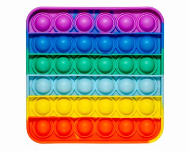 Pop Bubble Fidget Duyusal Oyuncaklar, Beyaz arka planda hareketli oyuncaklar