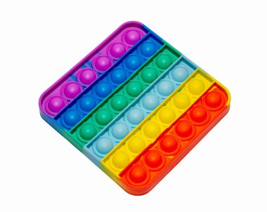 Pop Bubble Fidget Duyusal Oyuncaklar, Beyaz arka planda hareketli oyuncaklar