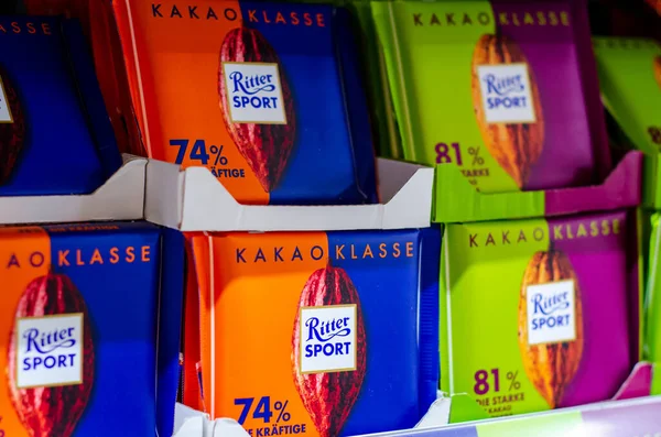 Soest August 2021 Ritter Sport Kakao Klasse Regal — Stockfoto