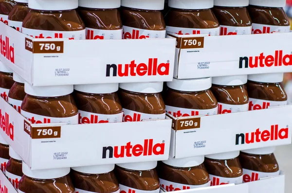 Soest Allemagne Août 2021 Nutella Hazelnut Spread Vendre — Photo